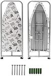 Duwee 14"x38" Wall Mounted and Door Mounted Ironing Board with Heat Resistant Cover