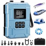 S8 Electric Paddle Board Pump, 22 PSI 59.2Wh Cordless Rechargeable SUP Pump, 4X Faster Dual-Stage Inflation & Deflation, Portable Air Pump with LED Light & Auto-Off for SUP, Kayak, Surfing Kite, Boat