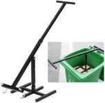 ikare Manual Trash Compactor, Waste Recycling Hand Tool for Outdoor, Touchless Trash Bin Compactor for 120-660L Wheelie Bins, Iron Compacting Trash Can