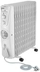 USHA 3811 F 2300-Watt Oil Filled Radiator (Silver & Black)