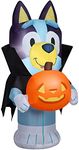 Gemmy Airblown Bluey in Vampire Costume Bluey, 3.5 ft Tall, Blue