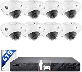 ONWOTE 12MP NVR 16 Channel Security Camera System, 8X 4K 8MP Vandal Proof Audio PoE IP Cameras, Smart Color Night, 16CH Commercial NVR 4TB, 8X Cables (Total 480ft), Wired Outdoor CCTV for Businesses