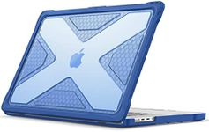 Fintie Case for MacBook Pro 16 Inch Case A2991 A2780 A2485 (2023 2022 2021 Release) - Heavy Duty Rugged Hard Shell Cover with TPU Bumper for MacBook Pro 16" M3/M2/M1 Pro/Max Chip, Blue