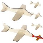 CHILDWEET 6pcs Blank Wood Aircraft Airplanes Blank Plane Model Kids Airplane Toys Assemble Plane Model Paper Airplane Kit Model Airplane Balsa Wood Airplane Kits Wooden Helicopter Child