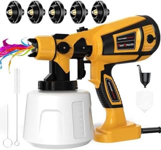 TOPALL Paint Sprayer,850W 32000PRM 1400ML HVLP Upgraded Spray Gun Paint with 5 Nozzles and 3 Patterns, Paint Sprayer for Fences and Sheds,Sheds, Cabinet, Walls, Furniture, Ceiling