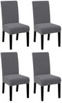 ALESWEAR 4PCS Dining Room Chair Slipcovers Dining Chair Covers Parsons Chair Slipcover Stretch Chair Covers for Dining Room (4, Dark Grey)