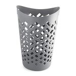 CELLO Flexi Multipurpose Plastic Laundry Basket / Bucket/ Storage Organizer | Lightweight & Carry handles | Grey