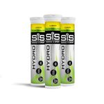 Science In Sport Hydro Hydration Tablets, Gluten-Free, Zero Sugar, Lemon Flavour Plus Electrolytes, 20 Effervescent Tablets per Bottle (3 Bottles)