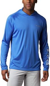 Columbia Sportswear Men's Terminal Tackle Hoodie, Vivid Blue/Cool Grey Logo, Small