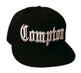 Compton Flat Bill Snapback Black Adjustable Baseball Cap Hat A.F