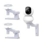 2 Pack Wall Mount Compatible with TP-Link Tapo C200/C210, Kasa EC70/ KC410S Indoor Pan/Tilt, Reolink E1/E1 Pro, Adjustable 180 Degree Security Camera Mount Bracket Holder(Camera Not Included)