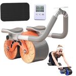 Automatic Rebound Ab Roller Wheel With Timer And Kneeling Mat Automatic Return Abdominal Wheel With Elbow Support And Knee Pad Core Flex 4d Ab Roller，for Home Workout