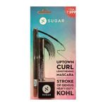 SUGAR Cosmetics Stroke Of Genius Heavy-Duty Kohl + Uptown Curl Lengthening Mascara Blister | Smudgeproof & Waterproof | (Kajal + Mascara Combo) - 4.2gm