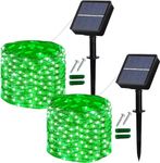 Solar String Lights Outdoor, 12M/40ft 120LED Solar Garden Lights Waterproof, 8 Lighting Modes Outdoor/Indoor Fairy Lights Decorative Lighting for Gazebo Fence Patio Party Weeding Festival (Green)