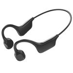 Gliolmeit Bone Conduction Headphones, Bluetooth 5.3 Wireless Open Ear Headphones with Mic, IPX7 Sweatproof Sport Headset for Running Cycling Workout (Black)