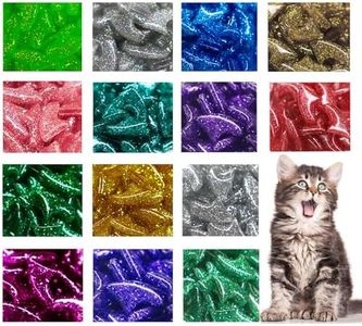 VICTHY 100pcs Cat Nail Caps Glitter, Colorful Pet Cat Soft Claws Nail Covers for Cat Claws with Glue and Applicators, 10 Colors/Set, Large