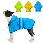 Weesiber Dog Raincoat - Waterproof Dog Rain Coat, Adjustable Reflective Dog Rain Jacket, Lightweight Dog Poncho, Dog Slicker for Dog Walking (Medium, Blue)