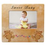 BANBERRY DESIGNS Sweet Baby Photo Frame - Newborn Baby First Picture - Showcase Precious New Baby - Keepsake For Parents and Grandparents - Holds a 4" X 6" Photo