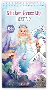 BSCOOL Sticker Dress up Mermaid - Sticker Activity Book for Kids. Learn Girls Fashion Design for Mermaid with Stickers and Guides for Kids 5 and up. Little Designer Creativity Book