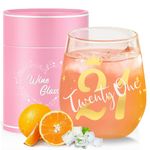 Yalucky 21st Birthday Gifts for Her Keepsake Personalised Wine Glass Gifts for Women Best Friend Bestie Girls Daughter 21st Birthday Gifts Ideas 21st Birthday Decorations