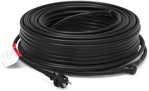 HEATIT JHSD 18 m Radiator Electric Heating Cable with Thermostat, Waterproof Reciprocating Heating, Ideal for Water Pipes or Plants, Indoor Pipe Heating 17 W/m 230 V IP65