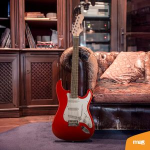 Max GigKit Electric Guitar Kit – Red, Complete Starter Set