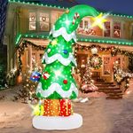 Lionoble 6 FT Christmas Outdoor Inflatable Decorations, Blow Up Christmas Tree with LED Light for Xmas Holiday Party Garden, Yard, Lawn Decor