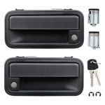 APPERFiT All Metal Exterior Door Handles w/Lock Cylinders & Keys Compatible with Chevy Tahoe Suburban C/K1500 C/K2500 C/K3500 GMC Yukon Replaces 15742229 15742230