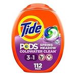 Tide PODS Liquid Laundry Detergent pacs, Spring Meadow Scent, 112 count