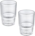 Bathroom Glass Tumbler Cup 2 Pack, 