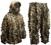 ZORVEM Ghillie Suit, 3D Leafy camo Hunting Clothes for Kids/Youth/Teen,Camoflauge Clothing for Jungle Hunting, Shooting, Airsoft, Wildlife Photography