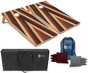 Tailgating Pros Cornhole Boards - 4x2 Wooden Cornhole Game w/Carrying Case & Set of 8 Corn Hole Bean Bags w/Tote