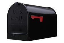 Solar ST200B00 Group Jumbo Steel Rural Mailbox (Black)