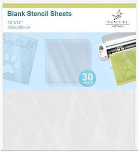 Craftiff 30 Pieces 6 mil Extra Thick Blank Stencil Film Mylar Template Sheets Clear Acetate, 12 x 12 Inches by