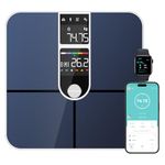 Healthkeep Body Fat Scale with Dual VA Displays and ITO Technology, 16 Body Datas with Heart Rate, Smart Weight Scale Compatible with iOS & Android, Max 400lb/180kg, Sliver