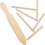 Prowithlin 4 Piece Crepe Spreader and Spatula Set, Crepes Maker Made Of 100% Natural Beech Wood, 12" Crepe Spatula and 4.7" Crepe Spreader, Crepe Pan Dosa Pan Accessories Crepe Tools