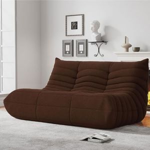 WHGBJA Loveseat Bean Bag Chair for Adults, Comfy Beanbag with Memory Foam