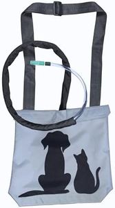 Urine Drainage Bag Holder with Catheter Tube Cover & Adjustable Strap - Grey cat/dog