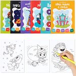 THE TWIDDLERS - 24 Pack 6 Themes Bulk Mini Coloring Books for Kids Ages 3+, Includes Castles Dragons Space Pirate Baking Beach - Coloring Book Party Favor, Classroom Activity Books