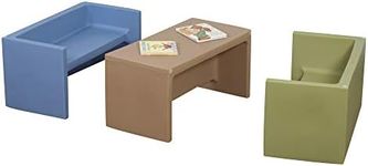 Children's Factory Adapta-Benches, Set-3, Woodland, CF910-073, Flexible Seating for Classroom, Preschool or Daycare, Indoor or Outdoor Toddler Chairs
