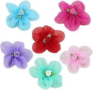 UBQUBQ 6Pcs Dog Collar Accessories, Flower Charms and Bow Tie Decorations for Dogs and Cats (Style3)