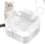 Battery Operated Cat Water Fountain, 68Oz/2.0L Wireless Cat Fountain for Drinking, Cordless Pet Water Fountain for Cats Indoor, Automatic Cat Water Dispenser with Quiet, Motion Sensor, 3 Work Modes