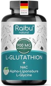 L Glutathion 500mg, Glutathion Kapseln hochdosiert - Reduziertes & bioaktives, gewonnen durch Fermentation - Vegan, ohne Zusätze - Optimale Formel mit NAC, Alpha-Liponsäure & L-Glycin