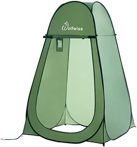 WolfWise Portable Pop Up Privacy Shower Tent Spacious Changing Room for Camping Hiking Beach Toilet Shower Bathroom Green