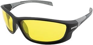 Global Vision Hercules 5 Black Motorcycle & Safety Glasses ANSI Z87.1 Scratch-Resistant Yellow Lens