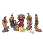 Carousel Home Traditional Christmas Nativity Scene With 11 Beautiful Detailed Figures | Resin Statues And Stable Manger Scene Crib Figurines | Christmas Nativity Set With Figures