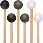 6 Pieces Glockenspiel Mallets Rubber Mallet Percussion Wood Xylophone Bell Mallets Glockenspiel Sticks Drum Mallet Percussion with Wood Handle for Xylophone Glockenspiel Marimba Bell Chime