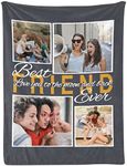 Custom Best Friend Throw Blanket with Photos Soft Fleece Blanket Best Friend Birthday Gifts for Women,Personalized Friendship Gifts for Teen Girls, Besties, Sister Long Distance Gift