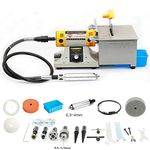 Hengwei Jewelry Rock Polishing Buffer Bench Lathe & Polisher Machine Tool Kits Multifunction Grinder TM-2,110V