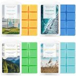 Scented Wax Melts, Wax Melts Wax Cubes, Soy Wax Cubes for Warmer Wax Melts Gift Set Ocean Breeze, Fresh Linen, Bohemia Forest, Winds in Summer (4 x 2.5oz)